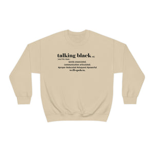 Talking Black Crewneck Sweatshirt