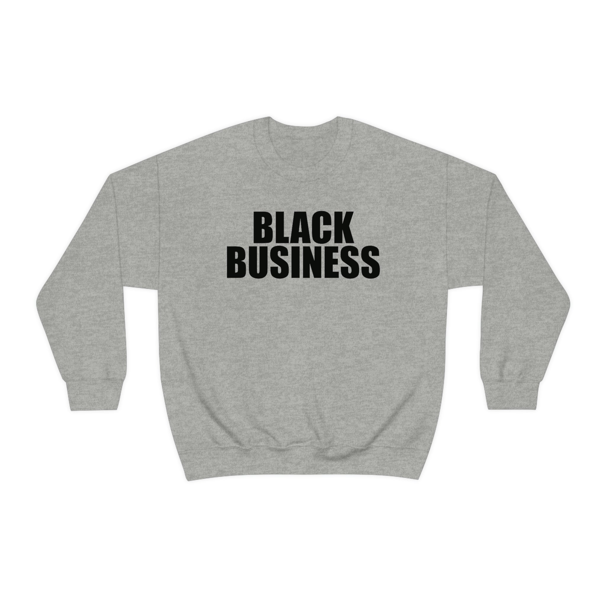 Black Business Crewneck Sweatshirt