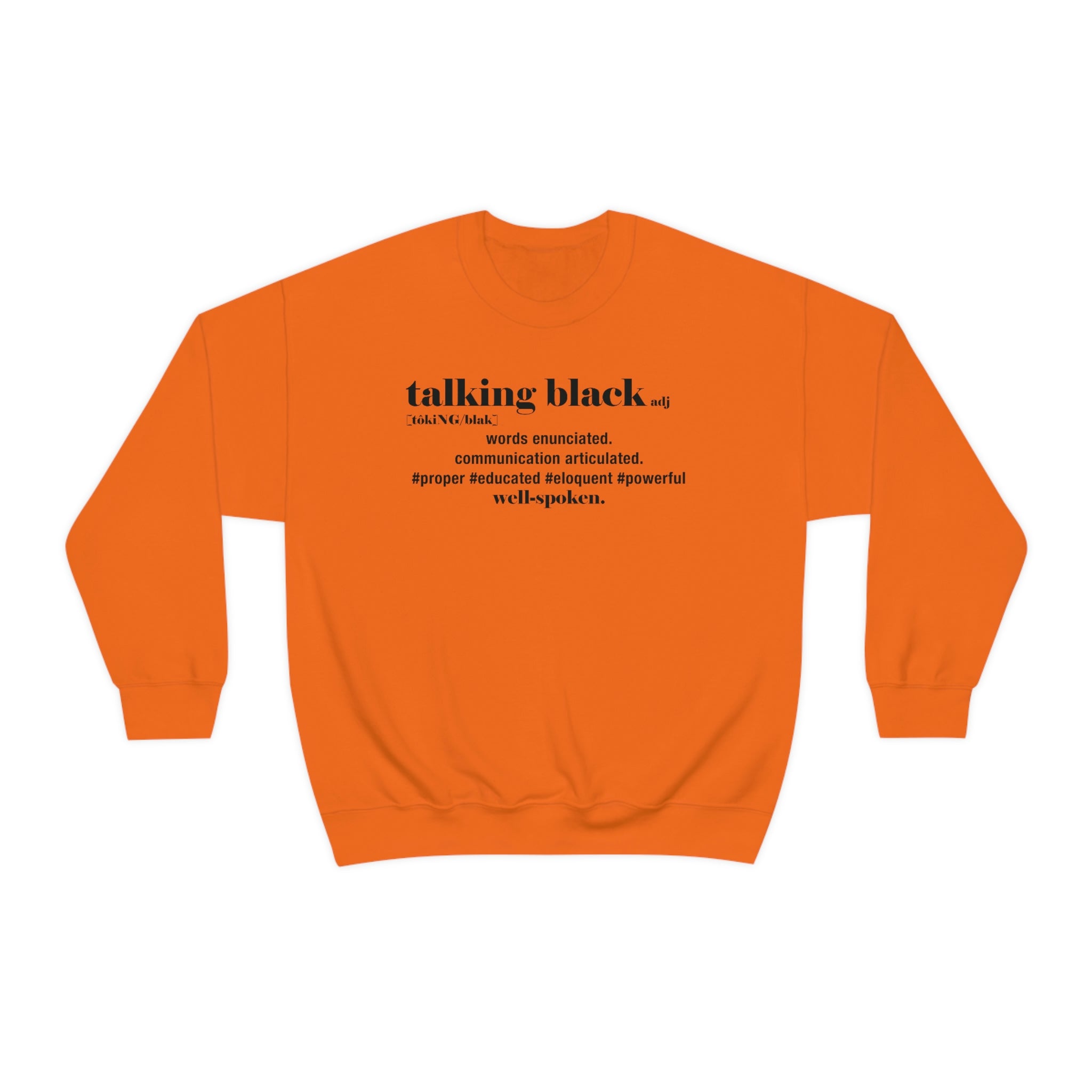 Talking Black Crewneck Sweatshirt