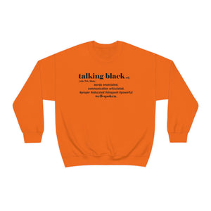 Talking Black Crewneck Sweatshirt