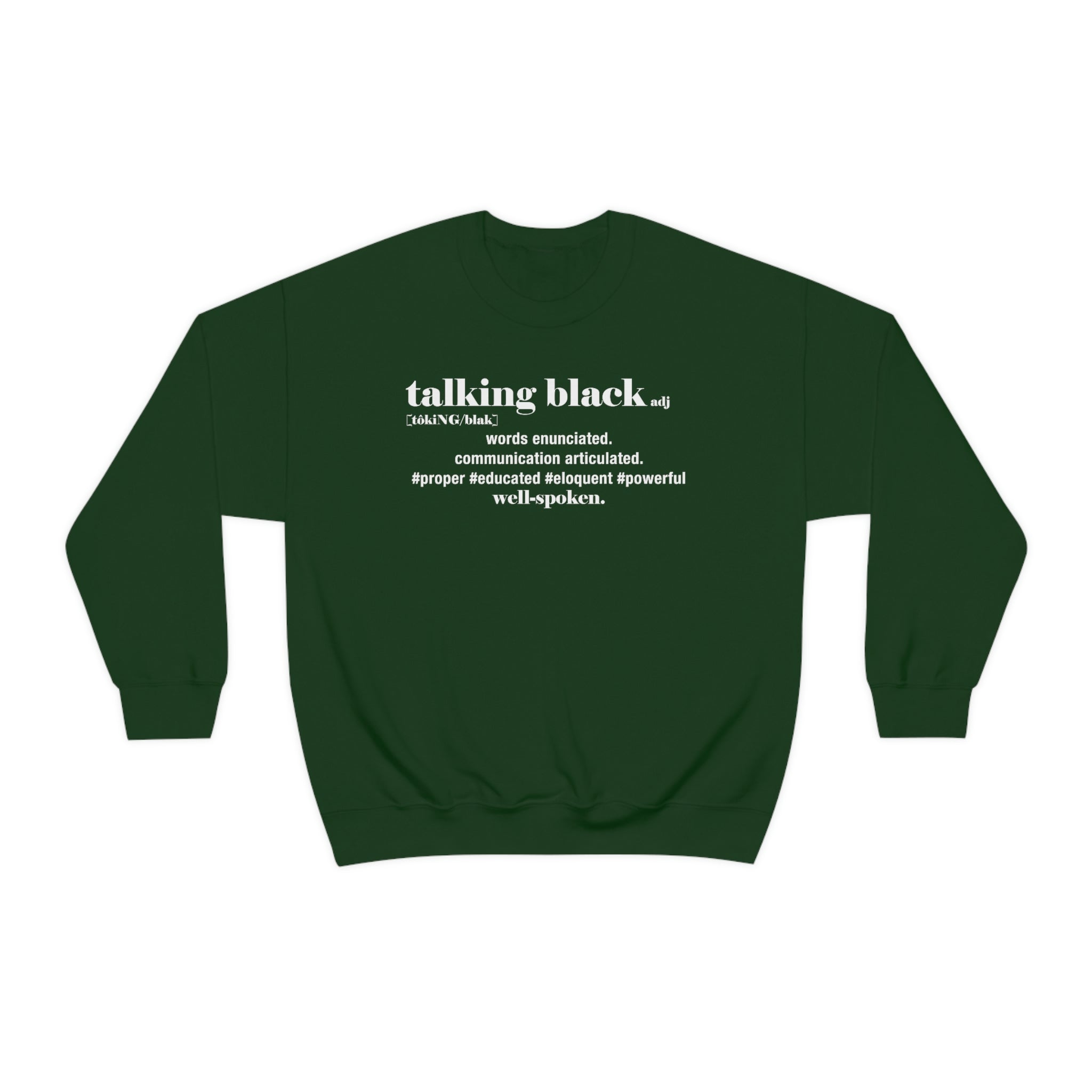 Talking Black Crewneck Sweatshirt